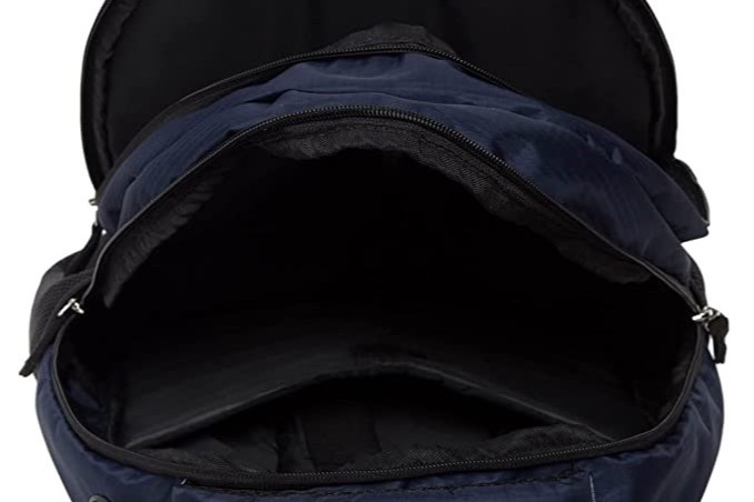Soft-sided luggage bag.